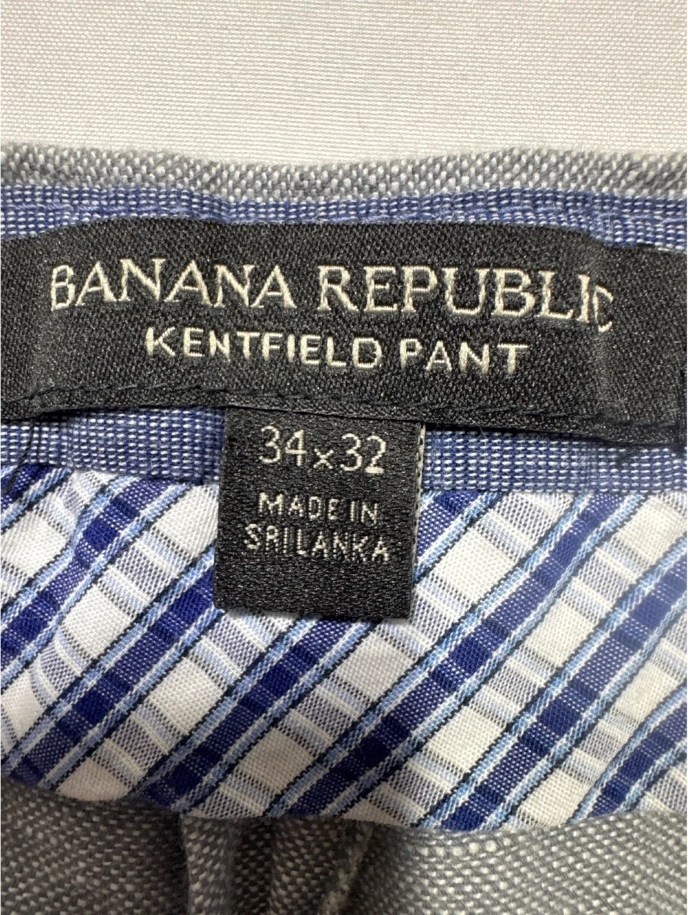 Banana Republic Kentfield Linen Blend Gray Pants Size 34x32